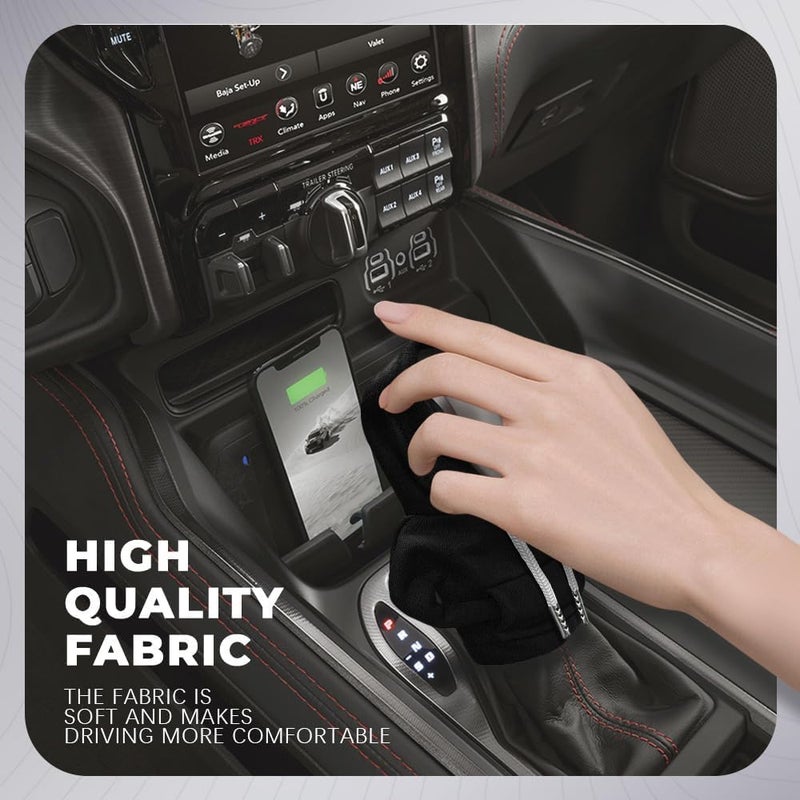 RGOAANC Gear Shift Hoodie, Gear Shift Cover, Fashionable Hoodie Automotive Gear Shift Knob Protector, Car Accessories Mini Sweater Gear Shift Knob Cover for Car Gear Shift Levers (Black-2PCS) - Image 4